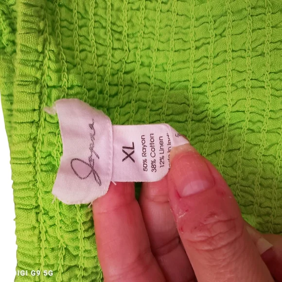 Lime Twist Front Blouse - Picture 4 of 8